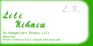 lili mihaiu business card